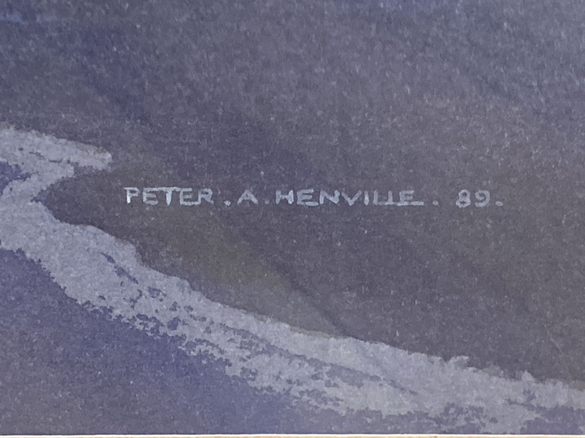 Peter A Henville (1925-2000), watercolour, Fairey Aviation Co Carrier Fighter Bomber, signed and dated 89, 33 x 48cm